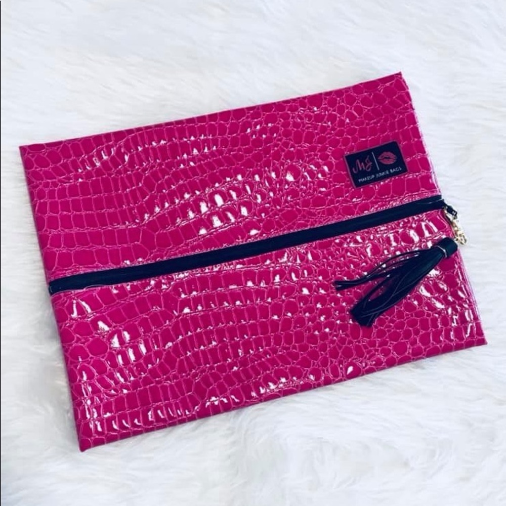 Makeup Junkie Bag -Meredith Hot Pink